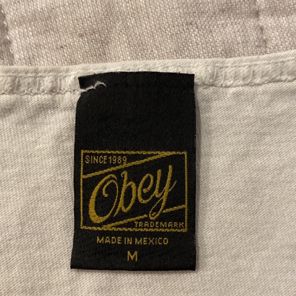 OBEY white tank top size medium - Picture 2 of 4